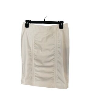 White Pencil Skirt Career Business Casual Knee‎ Length Work Office Ladies Women